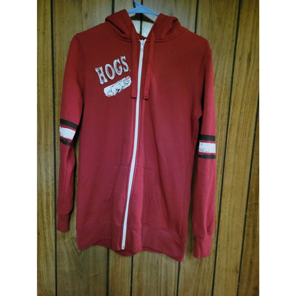 Arkansas Razorbacks Zip Up Logo Adult  Hoodie Size Medium  Hog Rare! #RE… - Picture 1 of 6